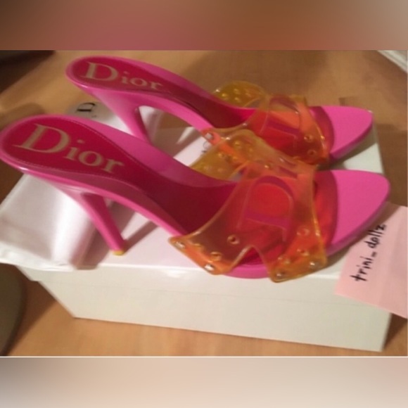 RARE Vintage Christian DiorJelly Platform Barbie Heels💖Price Firm! - Picture 11 of 12